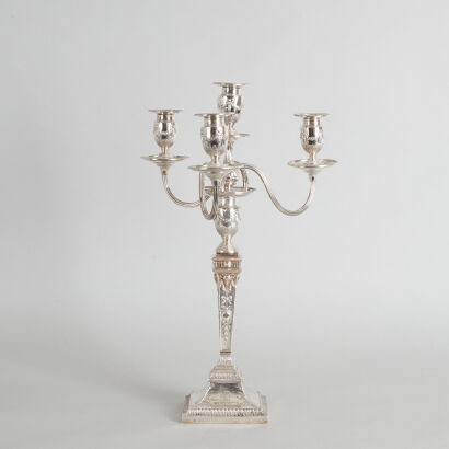 A Sterling Silver Candelabra