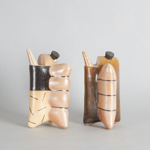 A Pair of French Earthenware Vessels