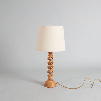 A Large Mid-Century Kauri Table Lamp