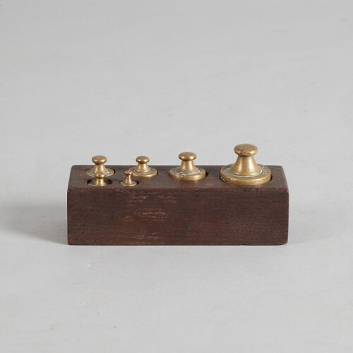 A Set of Six Brass Weights