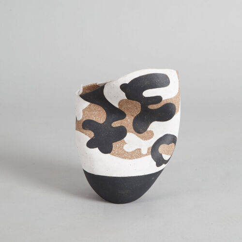 An Andrew Plymin Stoneware Camo Vessel