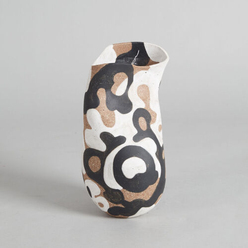 An Andrew Plymin Stoneware Camo Vessel