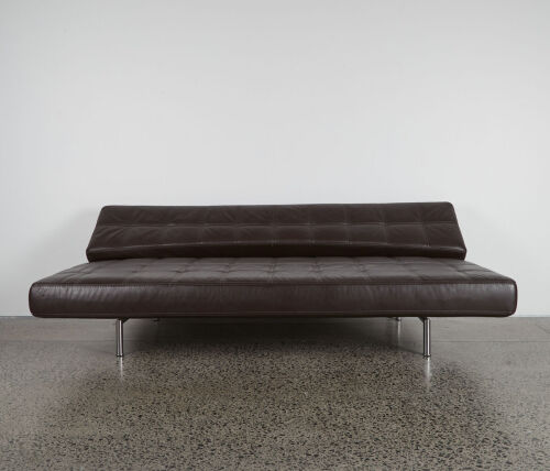 An Italian Leather Sofa Daybed by Aldo