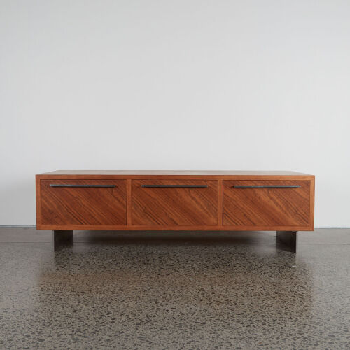 A Bespoke Walnut Low Sideboard