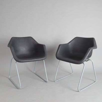 A Pair of Robin Day Armchairs for Hille