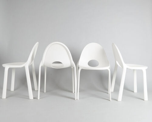 A Set of Six Drop Dining Chairs by Orlandini for Infiniti