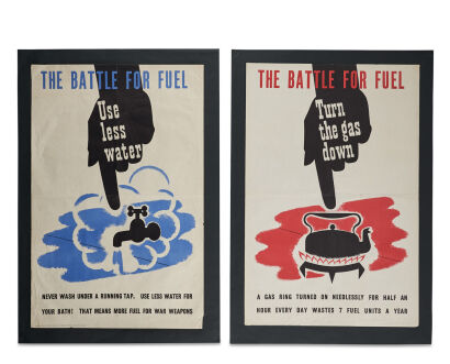 ARTIST UNKNOWN A Pair of &lsquo;Battle for Fuel&rsquo; posters