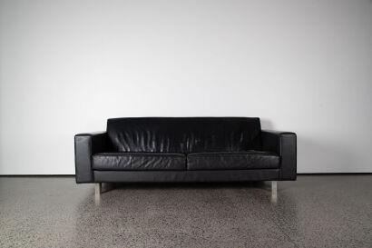 A Peter Bromhead Leather Sofa