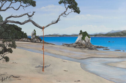 ARTIST UNKNOWN Idyllic Place Whangauma Bay