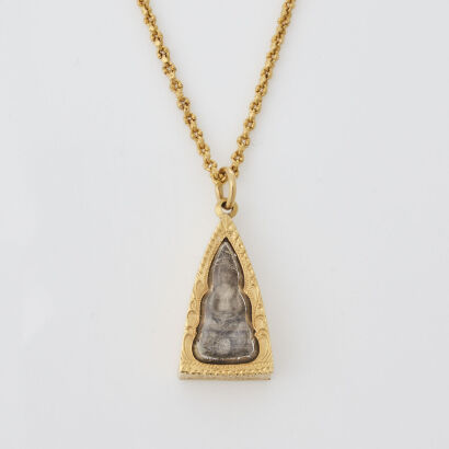 22ct Yellow Gold,Thai Buddha Pendant and Chain