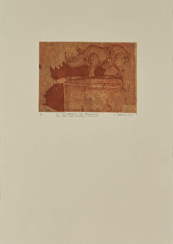 BARRY CLEAVIN A Rhinocerous for Albrecht, The Pope, and Rodney & Hilly