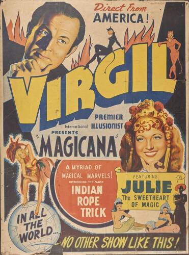 A Framed 'Virgils' Magicana Show Poster