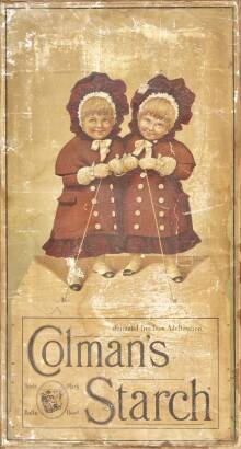 A Vintage Victorian 'Colemans Starch' Advertising Poster