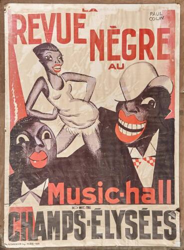 A Very Stylish Paul Colin 'La Revue Negre' Music Hall Poster