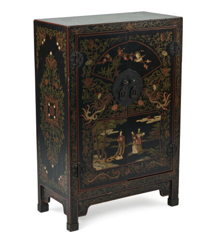 A 19th Century Chinoiserie Lacquered Cabinet