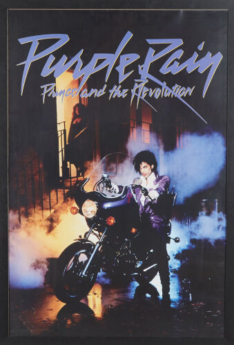 A Framed 'Purple Rain' Poster