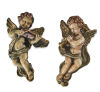 A Pair of Baroque Style Putti Figures Musician Angels