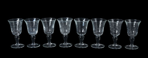 A Set of French La Verrerie de Biot Wine Glasses