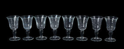 A Set of French La Verrerie de Biot Wine Glasses