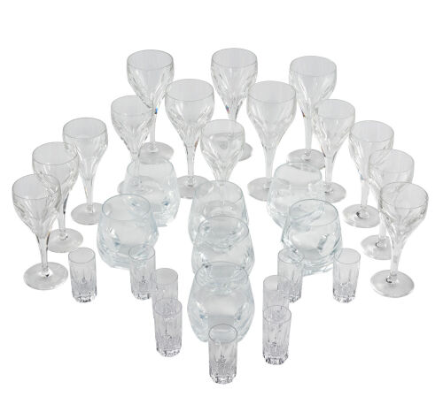 A Set of Thirty Daum Crystal Glasses