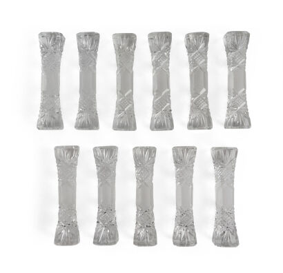 Eleven Cut Crystal Knife Rests