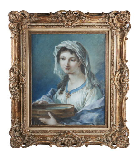 Artist unknown - Portrait of Girl Holding Tray