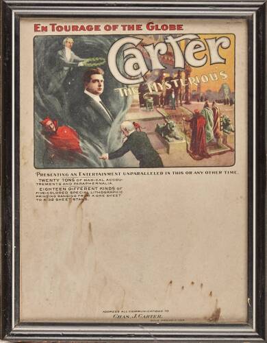 A 'Carter The Mysterious' Framed Poster