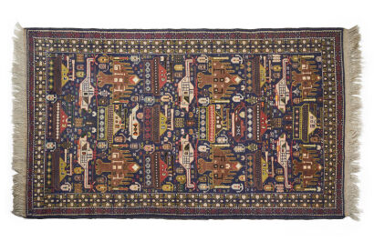 A Hand-Knotted Afghan Baluch War Rug