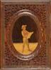 19th Century Floral Pierced and Inlaid Wooden Panel