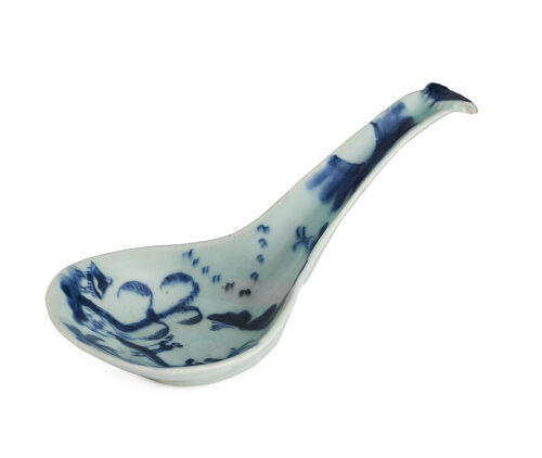 A Chinese Blue and White Spoon