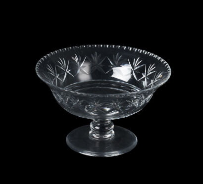 A Footed Crystal Fruit Bowl