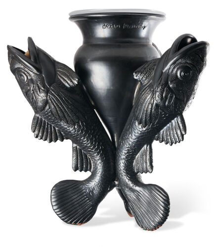 A Jean Marais (1918-1998) Ceramic Fish Vase