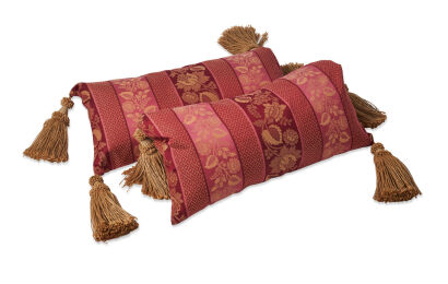 A Pair of Cushions with Tassels