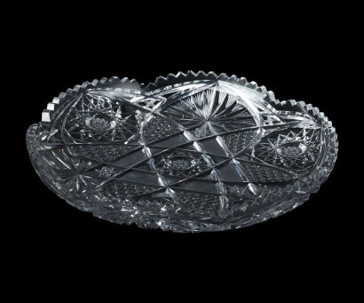 A Scalloped Edged Crystal Dish