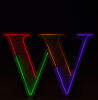 A Letter "W" Neon Sign