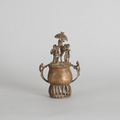 A Bronze Ashanti Kudou Jar from Ghana