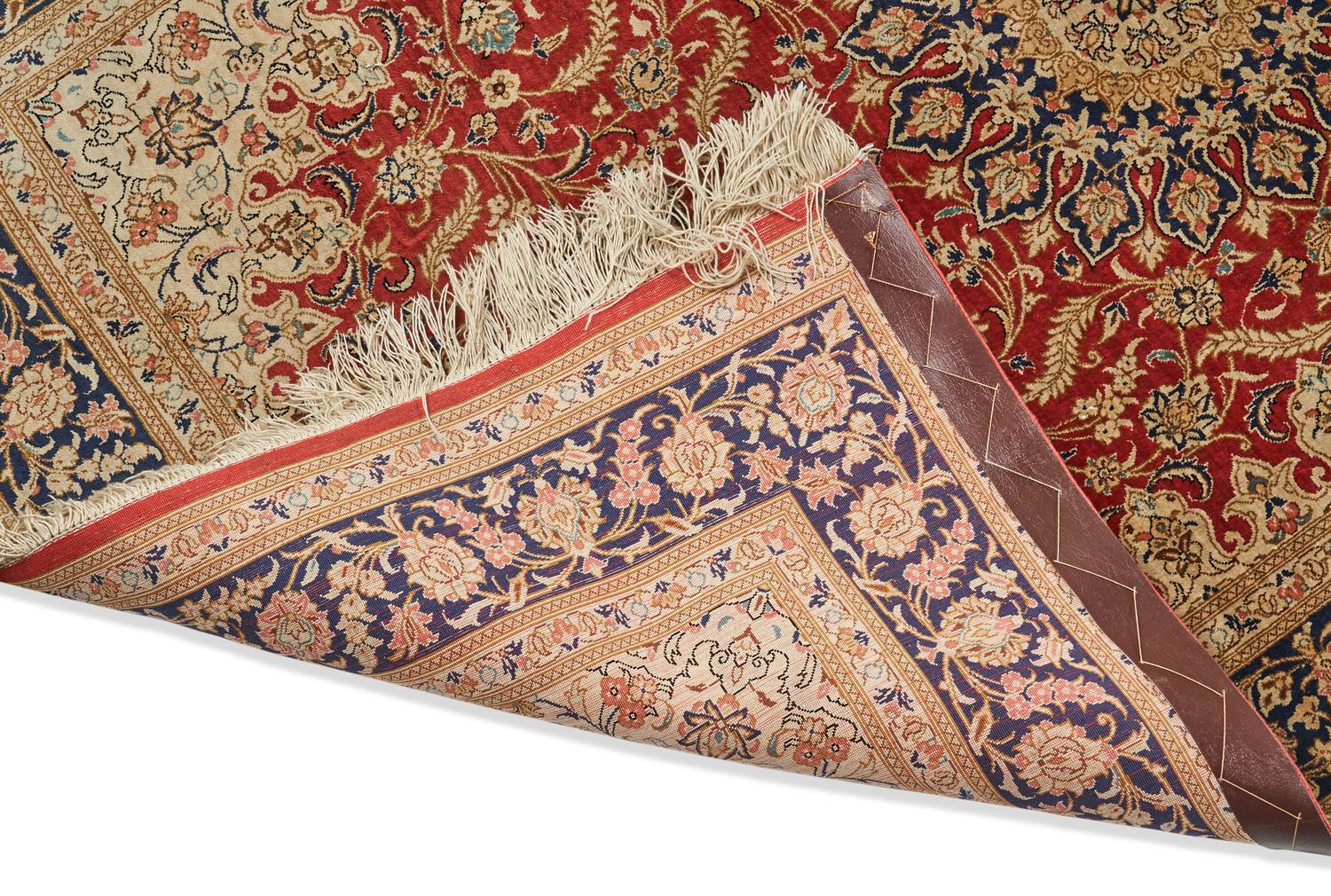 A Very Fine Iranian Kashan Silk Carpet - Price Estimate: $800 - $1500