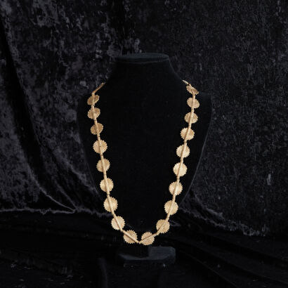 A Boule Brass Bead Necklace from Mali