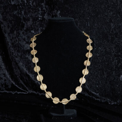 A Boule Brass Bead Necklace from Mali