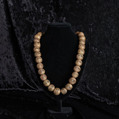 A Brass Filigree Bead Necklace from the Ivory Coast