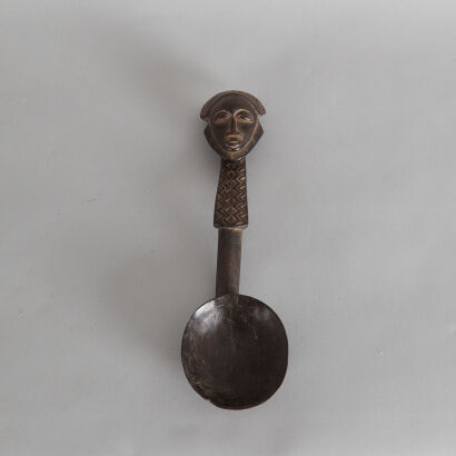 A Figural Wooden Spoon from the Ivory Coast