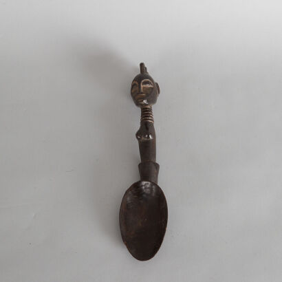 A Figural Wooden Spoon from the Ivory Coast