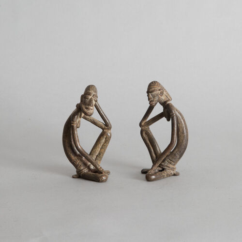 A Pair of Dogon Ancestor Figures from Mali