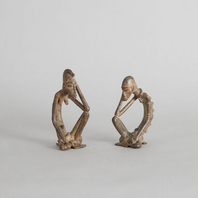 A Pair of Dogon Ancestor Figures from Mali