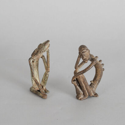 A Pair of Dogon Ancestor Figures from Mali