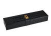 A Black Leather Travel Jewellery Box and A Crocodile Leather Bracelet Box - 2