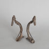 A Pair of Kneeling Bronze Dogon Figures from Mali - 2