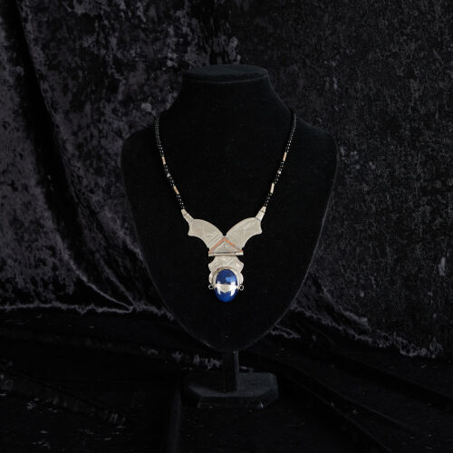 A Tuareg Agate and Silver Necklace