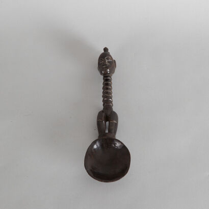 A Figural Wooden Spoon from the Ivory Coast