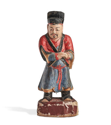 A Chinese Wood Carved Statue